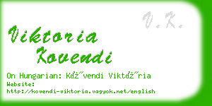 viktoria kovendi business card